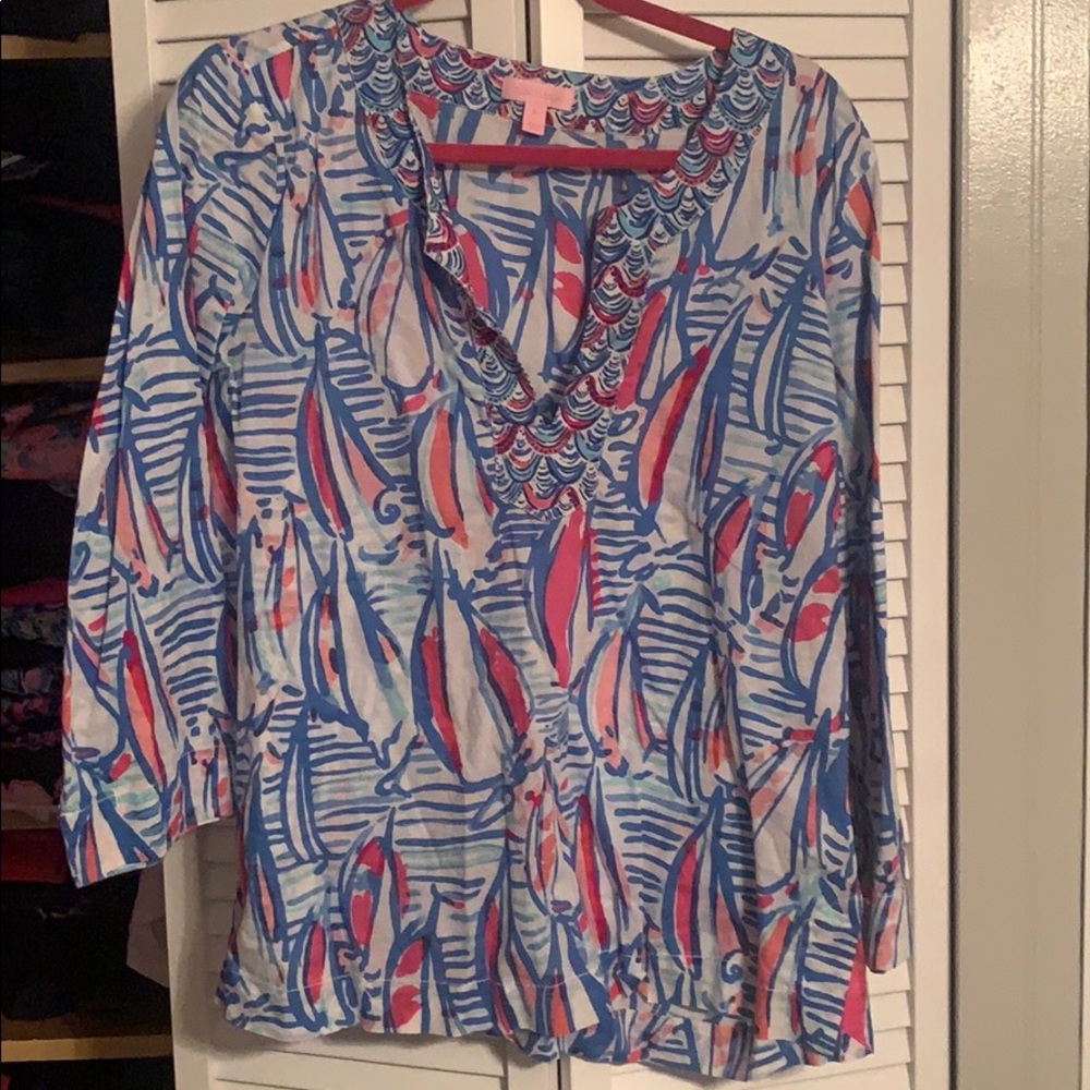Lilly pulitzer Sail boat top